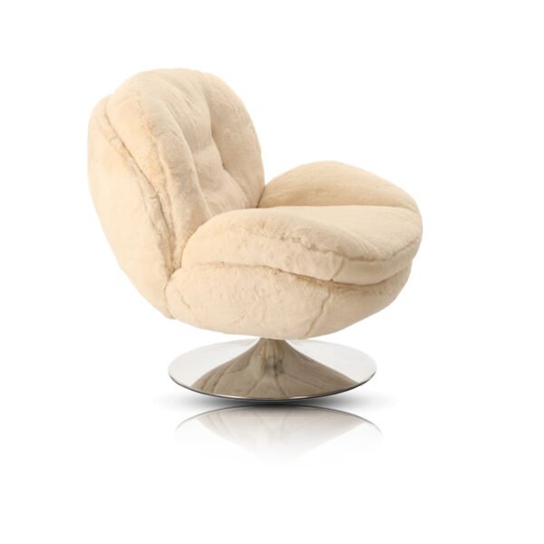 Fauteuil [memento] fourrure blanc – Image 4