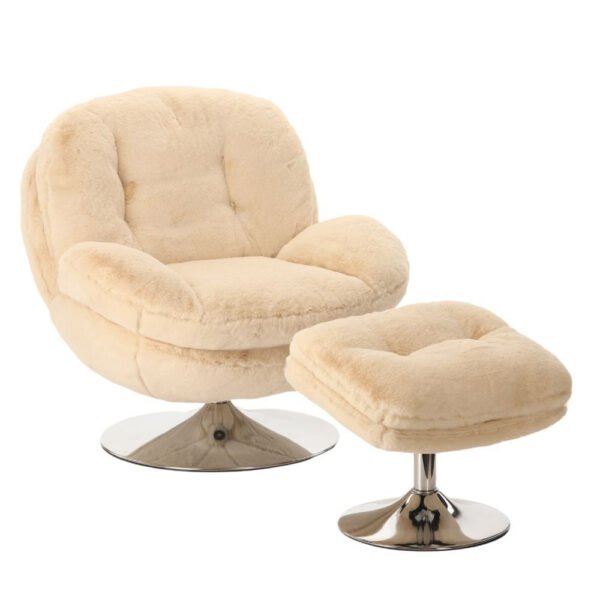 Fauteuil [memento] fourrure blanc – Image 3