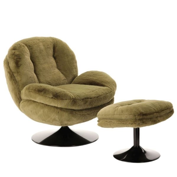 Fauteuil [memento] fourrure kaki – Image 3
