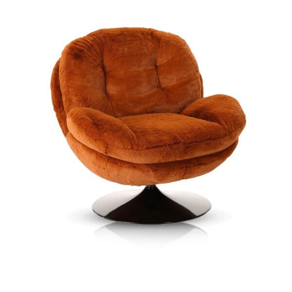 Fauteuil [memento] fourrure rouille