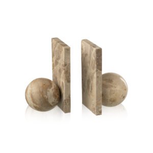 Serre livres [marbre] beige