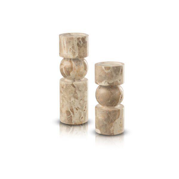 Bougeoirs [marbre] beige