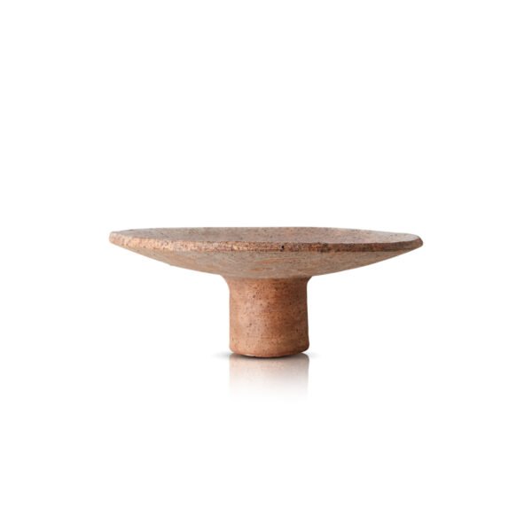 Plat [grès] marron