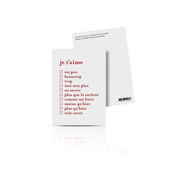 Carte [Je t'aime comme]