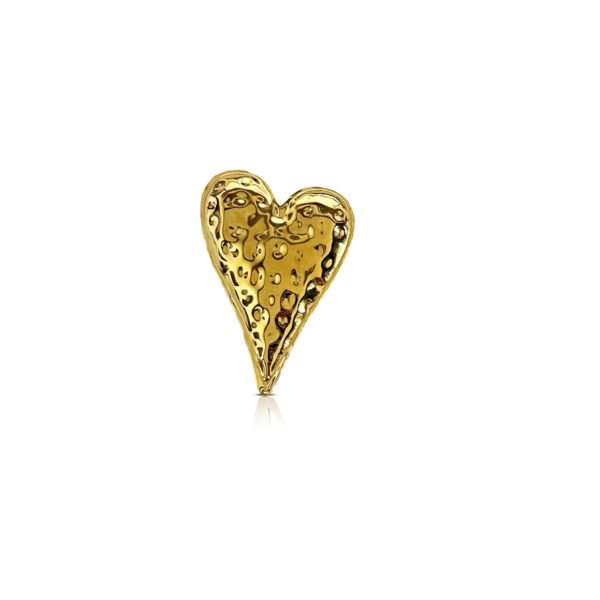 Broche [long coeur] doré