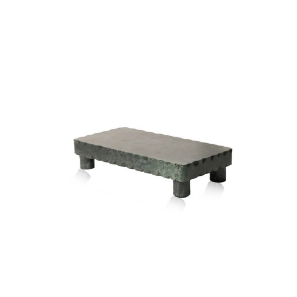 Plat s pied [marbre] vert